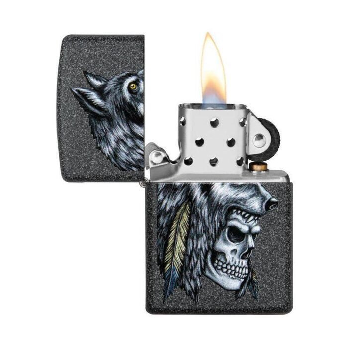 Запалка Zippo Wolf Skull Feather Design - Image 2