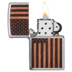 Запалка Zippo - WOODCHUCK USA American Flag - Image 2