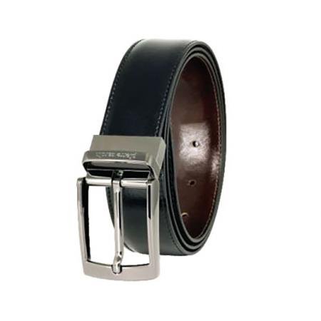 gift92-493d32313635303b Мъжки двулицев колан - черено / кафяво Pierre Cardin , 100 см - Image 1