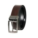 Мъжки двулицев колан - черено / кафяво Pierre Cardin , 100 см - Image 2