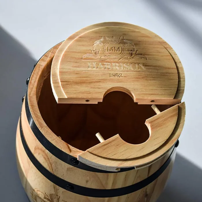 Бъчва-диспенсър Mikamax - Wooden Barrel, борово дърво, 3л - Image 3