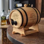 Бъчва-диспенсър Mikamax - Wooden Barrel, борово дърво, 3л - Image 5