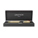 Химикалка Caran D'Ache - Ecridor Damier, златиста - Image 2