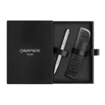 Комплект Caran d'Ache - Ecridor Damier, химикалка и кожен калъф - Image 4