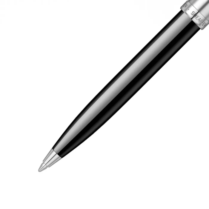 Комплект Sheaffer - химикалка 100 Glossy Black/Chrome и визитник - Image 7