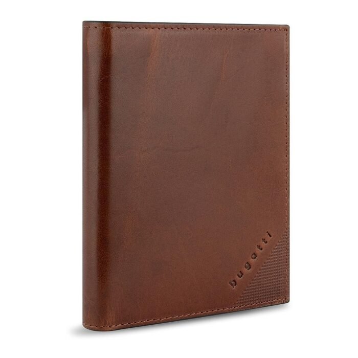 Мъжки портфейл Bugatti - Nobile Vertical With Flap, тъмнокафяв - Image 4
