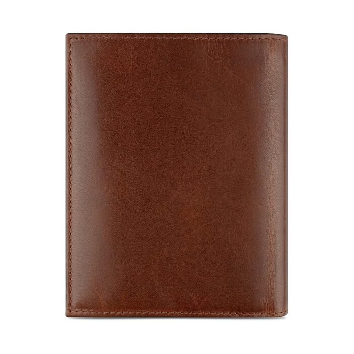 Мъжки портфейл Bugatti - Nobile Vertical With Flap, тъмнокафяв - Image 5