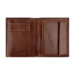 Мъжки портфейл Bugatti - Nobile Vertical With Flap, тъмнокафяв - Image 3