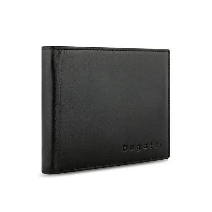 Кожен портфейл Bugatti - Super Slim With Flap, черен - Image 2