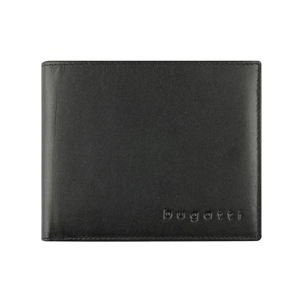 kozen-portfejl-bugatti-super-slim-with-flap-ceren-6a54b63bdcec7 Кожен портфейл Bugatti - Super Slim With Flap, черен - Image 1
