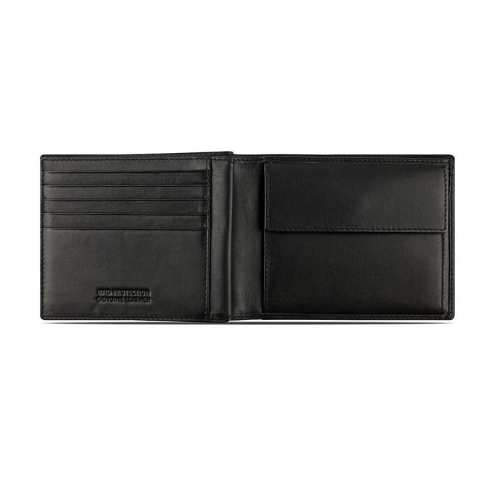 Кожен портфейл Bugatti - Super Slim With Flap, черен - Image 4