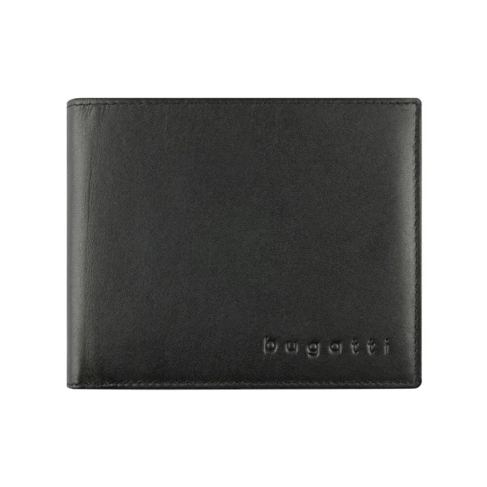 Кожен портфейл Bugatti - Super Slim With Flap, черен - Image 7