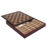 Луксозен шах Italfama - Camelot, метални фигури, кожено игрално поле, 28 х 28 см - Image 2