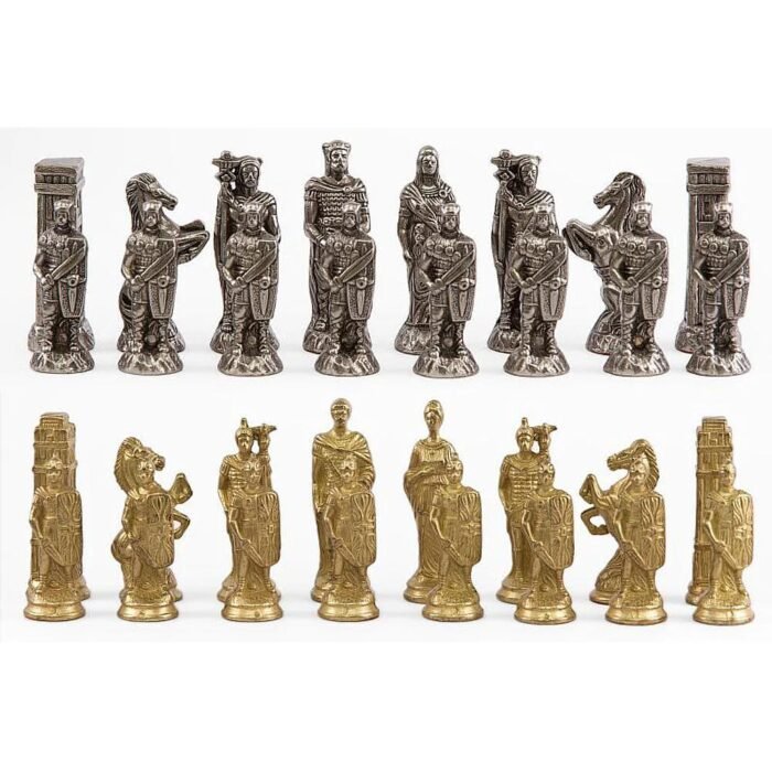Луксозен шах Italfama - Romans vs Barbarians, дървена кутия, 32.5 x 32.5 см - Image 2