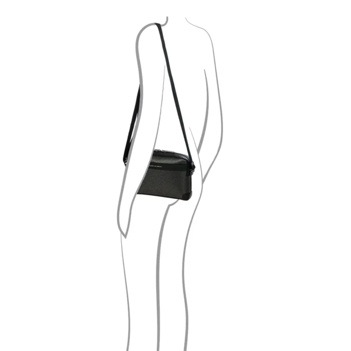 Мъжка чанта за през рамо Porsche Design - Carbon, 26 см - Image 7