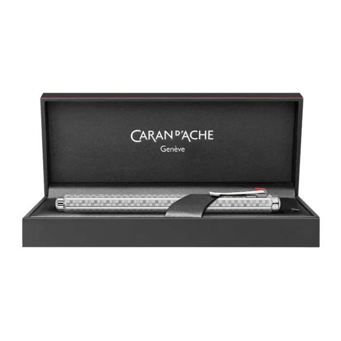 Писалка Caran d'Ache - Ecridor Damier, сребриста, размер F - Image 4