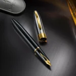 Писалка Sheaffer Legacy - Glossy Black and Chrome Bi-color with 14K PVD Trims, F перо - Image 9