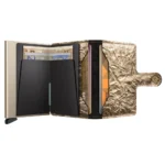 Портфейл SECRID - Mini Crunch Gold, естествена кожа, RFID защита - Image 3