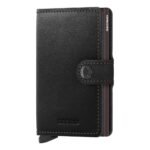 Портфейл SECRID - Mini Original Black & Brown, естествена кожа, с RFID защита