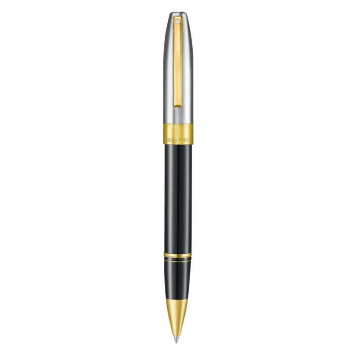 Ролер Sheaffer Legacy - Glossy Black and Chrome Bi-color with 14K PVD Trims - Image 4
