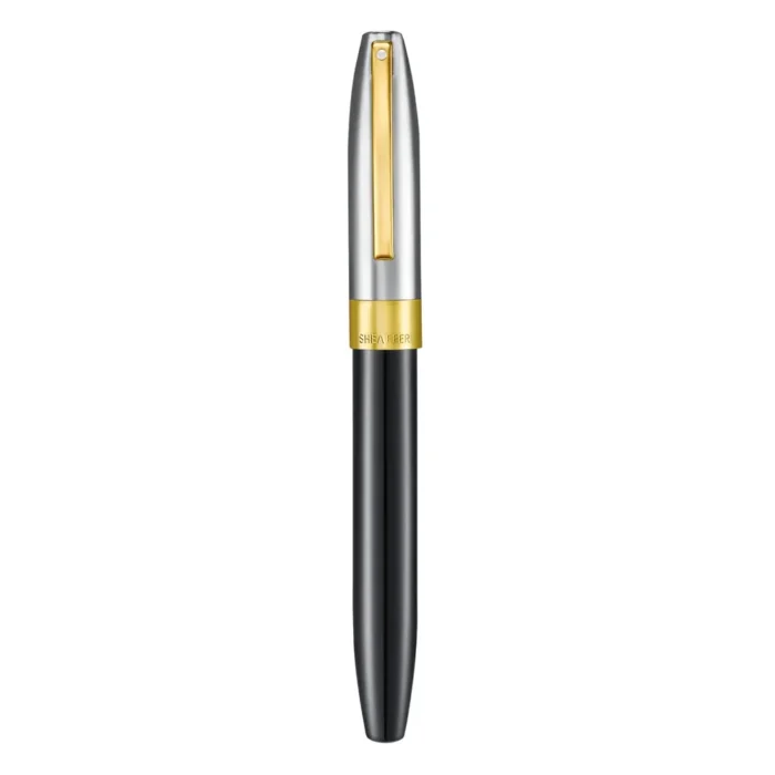 Ролер Sheaffer Legacy - Glossy Black and Chrome Bi-color with 14K PVD Trims - Image 5