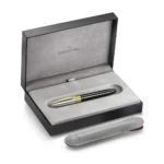 Ролер Sheaffer Legacy - Glossy Black and Chrome Bi-color with 14K PVD Trims - Image 7