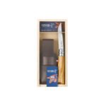 Сгъваем нож Opinel Luxe Olivier №8, острие 8.5 см + кожен калъф
