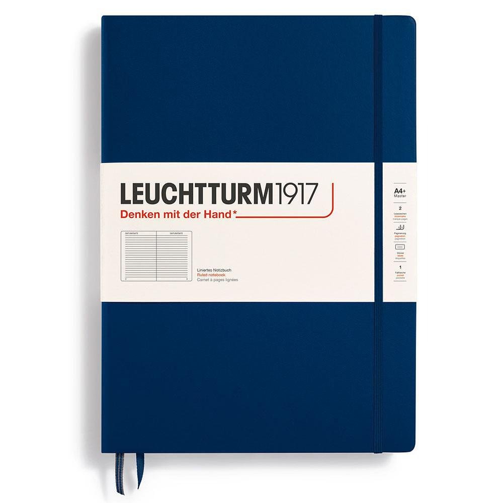 tefter-a4-leuchtturm1917-notebook-master-classic-navy-tvardi-korici-na-redove-67598324f0fb6 Тефтер А4+ Leuchtturm1917 Notebook Master Classic Navy, твърди корици, на редове - Image 1