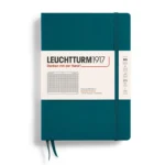 Тефтер А5 Leuchtturm1917 Notebook Medium Pacific Green, твърди корици, на квадратчета