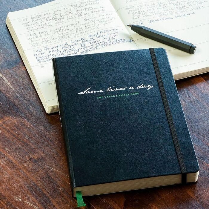 Тефтер А5 Leuchtturm1917 Some Lines a day - 5 години, Black, твърди корици - Image 2