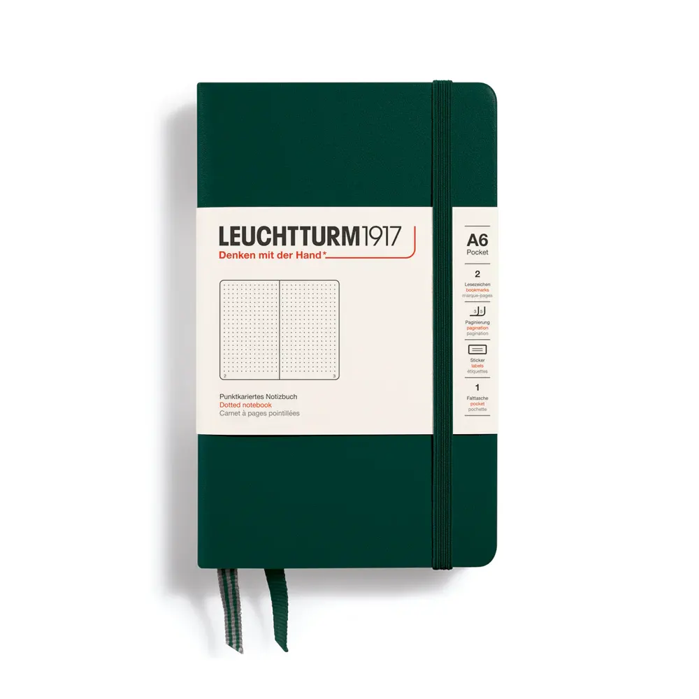 tefter-a6-leuchtturm1917-notebook-composition-forest-green-tvardi-korici-na-tocki-6a6718b24e948 Тефтер A6 Leuchtturm1917 Notebook Composition Forest Green, твърди корици, на точки - Image 1