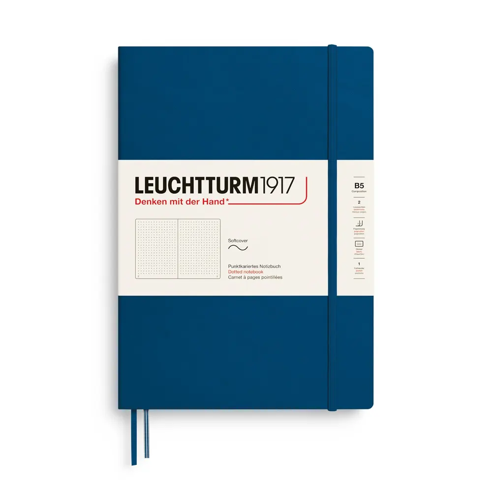 tefter-b5-leuchtturm1917-notebook-composition-indigo-meki-korici-neliniran-copy-6a6705e5cb41f Тефтер B5 Leuchtturm1917 Notebook Composition Indigo, меки корици, на точки - Image 1