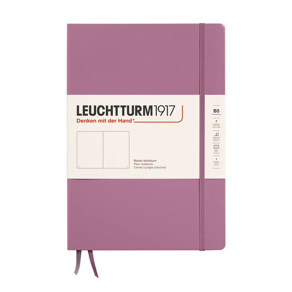 tefter-b5-leuchtturm1917-notebook-composition-new-colours-2025-dusty-rose-tvardi-korici-na-redove-copy-6a6349e3e19fa Тефтер B5 Leuchtturm1917 Notebook Composition New Colours 2025 - Dusty Rose, твърди корици, нелиниран - Image 1