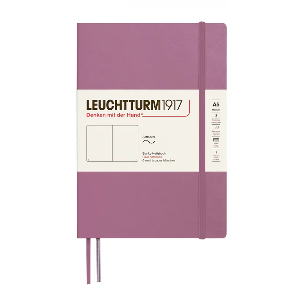 tefter-leuchtturm1917-new-colours-2025-dusty-rose-a5-meki-korici-neliniran-6a671c19bbd69 Тефтер Leuchtturm1917 New Colours 2025 - Dusty Rose, A5, меки корици, нелиниран - Image 1