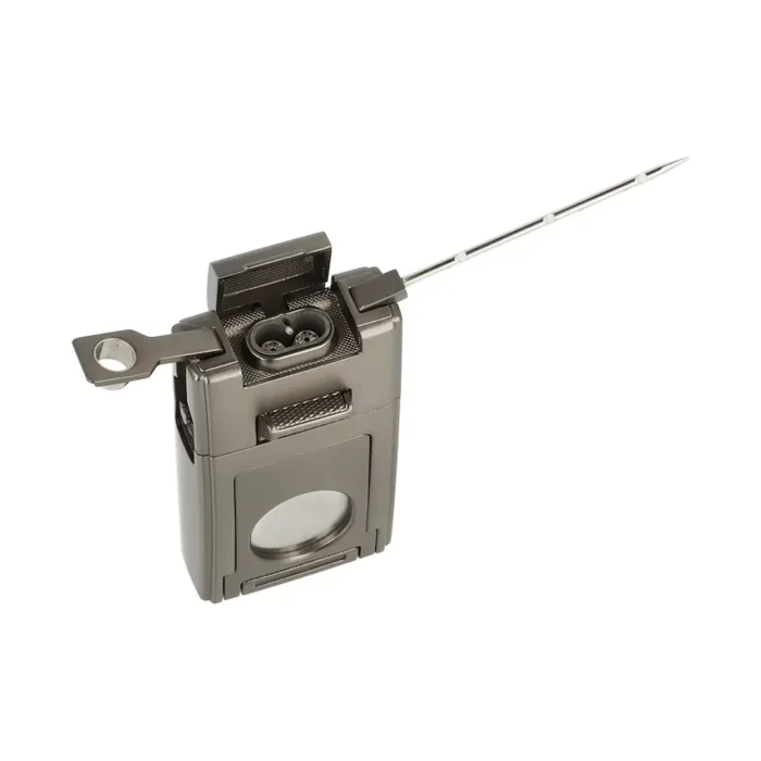 Запалка WinJet - Gunmetal Satin, с 2x пламък, резачка, пънч, игла - Image 3