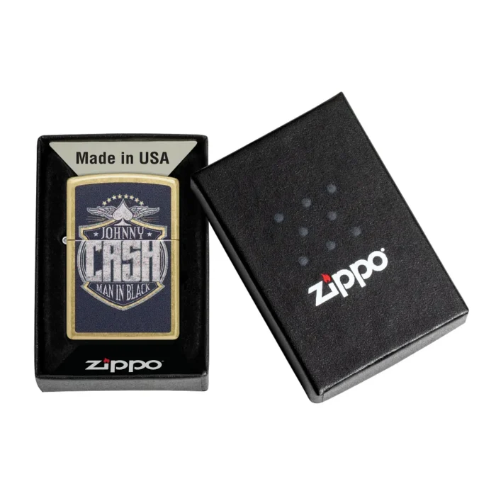 Запалка Zippo - Johnny Cash, Crest Design - Image 6