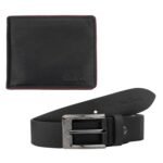 Мъжки комплект портфейл и колан Pierre Cardin - 110 см
