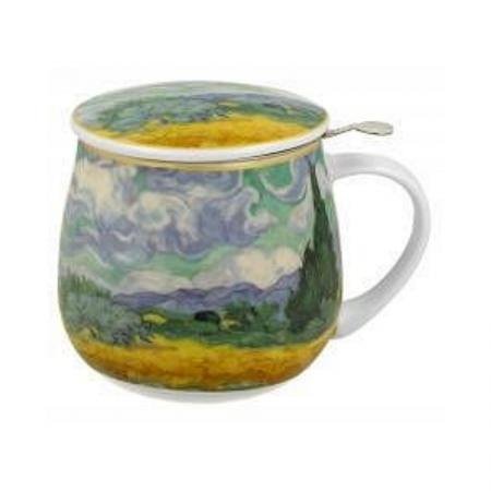gift92-493d32323131383b Чаша за Чай с Цедка Поле с пшеница и кипариси от Ван Гог, 932111 - Image 1