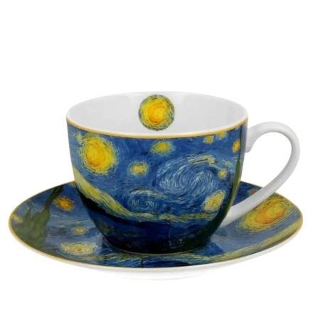 gift92-493d32323136313b Чаша за кафе/чай с чинийка, "Звездна нощ" от Ван Гог, 931508 - Image 1