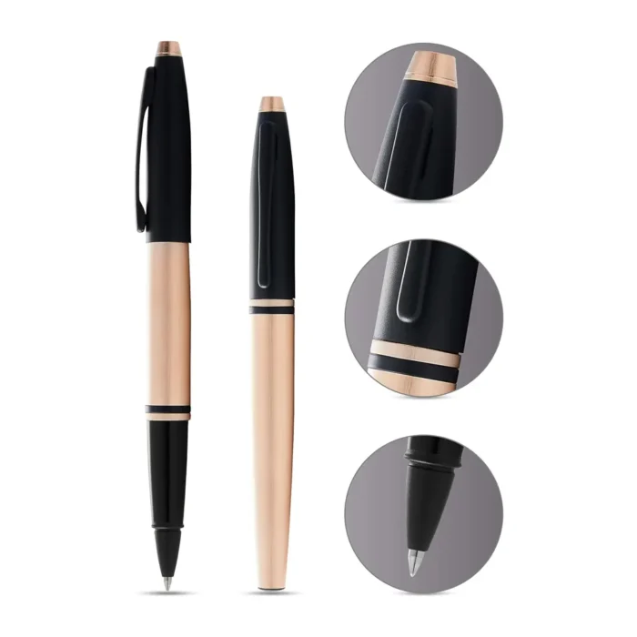 Ролер Cross Calais - Brushed Rose Gold/Black Lacquer - Image 2