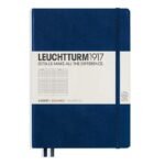 Тефтер А5 Leuchtturm1917 Notebook Medium Navy Squared, твърди корици