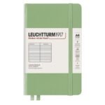 Тефтер А6 Leuchtturm1917 Notebook Pocket Sage, твърди корици, на редове