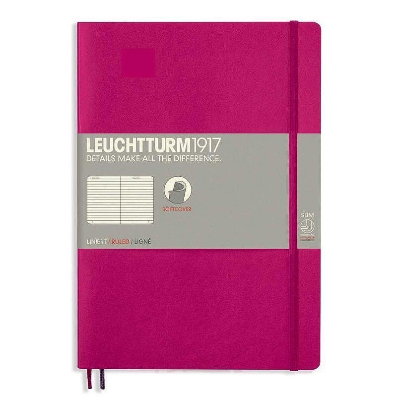 tefter-b5-leuchtturm1917-notebook-composition-berry-meka-korica-cisto-bala-image_64ca4191037f1 Тефтер B5 Leuchtturm1917 Notebook Composition Berry, мека корица, на редове - Image 1